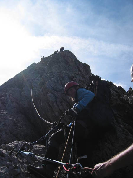 Viktoria beim Sichern